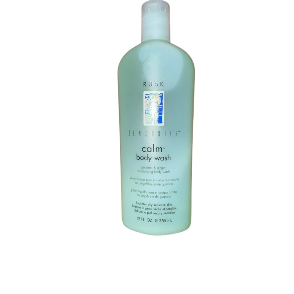 NEW Rusk Sensories Calm Body Wash Guarana & Ginger 12 oz NEW Sealed DISCONTINUED
